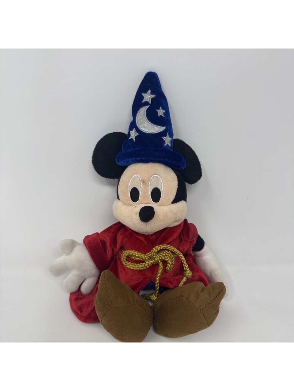 Mickey Mouse Disney Fantasia Sorcerer Wizard Plush Stuffed Toy 12”